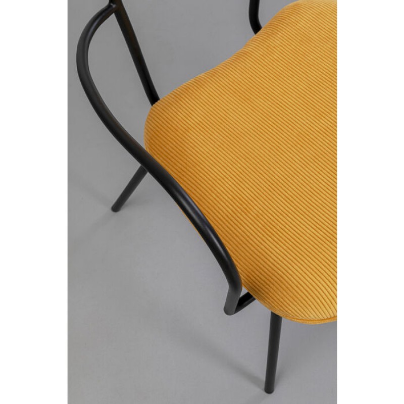 Chair with Armrest Viola Yellow